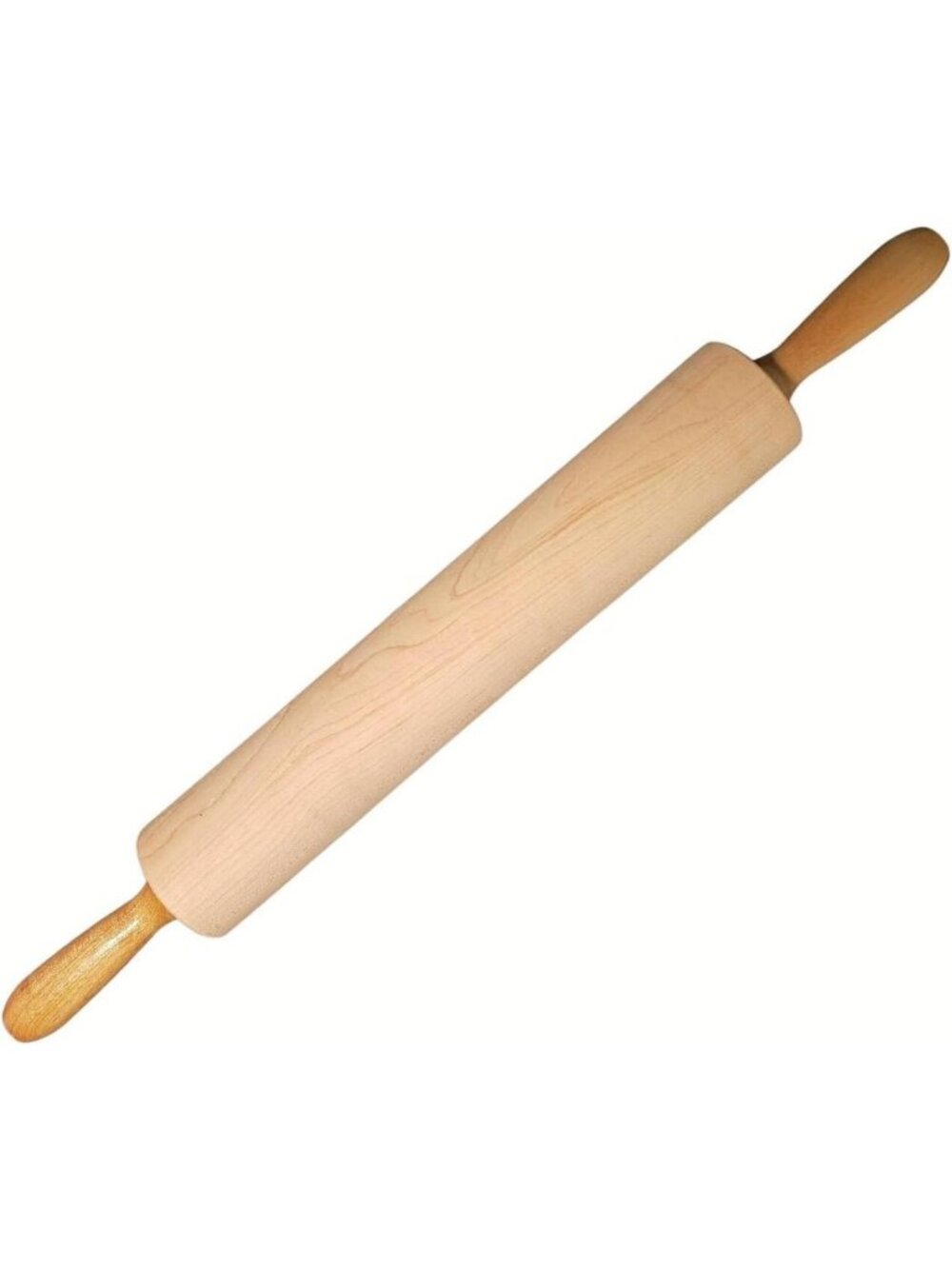 Heavy Duty Maple Rolling Pin with Ball Bearing Handles - 18-Inch Baking Tool